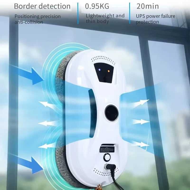 Window Cleaning Robot Intelligent Window Washer Robot Vacuum Cleaner Window Cleaner Electric Glass with Remote Control